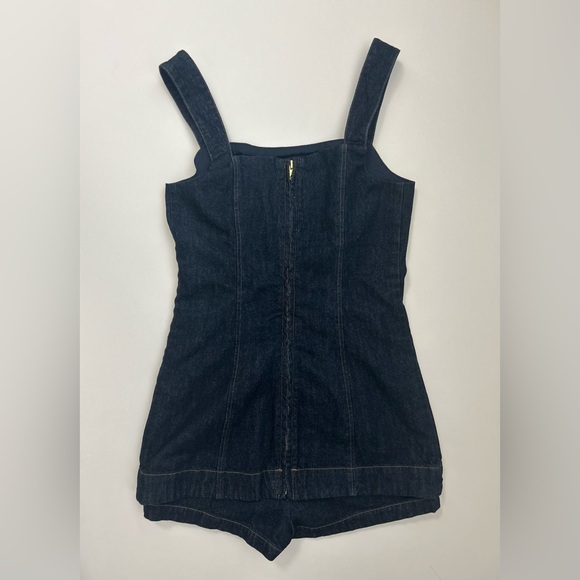 NWT Anthropologie Line & Dot Caryl Denim Romper S - Picture 4 of 9